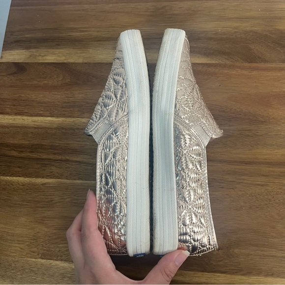 Kate Spade x Keds new york Women's Double Decker Quilted Loafers Champagne Sz 7 - Picture 6 of 10